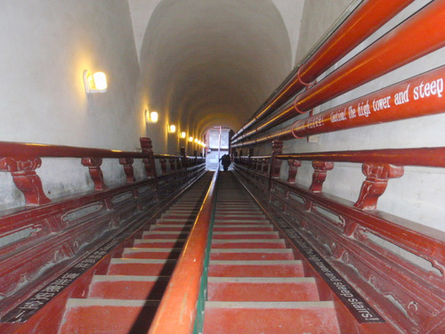 Very Steep Stairway/Incline of the Drum Tower.